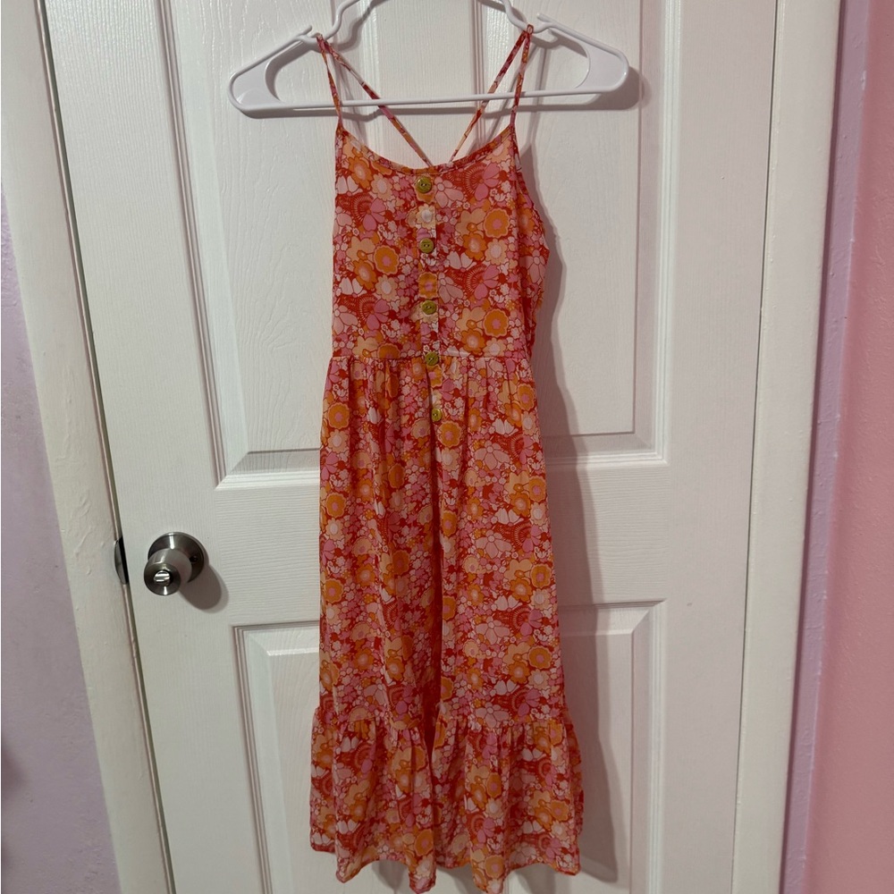 Girls size 8 Floral Spaghetti Strap Dress